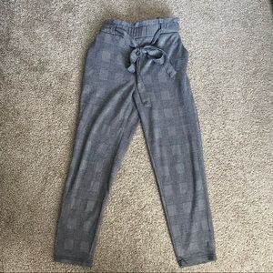 Plaid Paperbag Pants